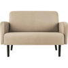 PAPERFLOW 2-Sitzer Sofa LISBOA elfenbein schwarz Stoff