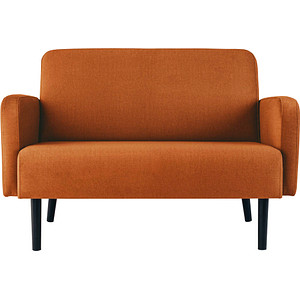 PAPERFLOW 2-Sitzer Sofa LISBOA braun schwarz Stoff