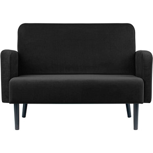 PAPERFLOW 2-Sitzer Sofa LISBOA schwarz schwarz Stoff