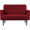 PAPERFLOW 2-Sitzer Sofa LISBOA rot schwarz Stoff