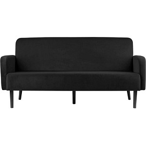 PAPERFLOW 3-Sitzer Sofa LISBOA schwarz schwarz Stoff
