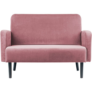 PAPERFLOW 2-Sitzer Sofa LISBOA rosa schwarz Stoff