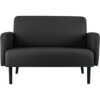 PAPERFLOW 2-Sitzer Sofa LISBOA schwarz schwarz Kunstleder