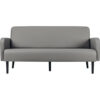 PAPERFLOW 3-Sitzer Sofa LISBOA grau schwarz Kunstleder