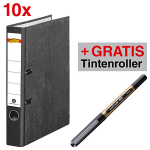 AKTION: 10 office discount Ordner schwarz marmoriert Karton 5