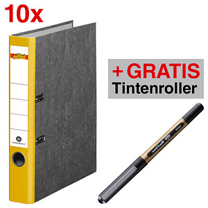 AKTION: 10 office discount Ordner gelb marmoriert Karton 5