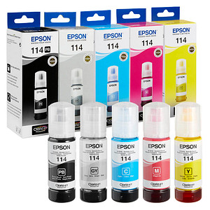 5 EPSON 114/T07B1/B2/B3/B4/B5 Foto schwarz