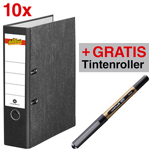 AKTION: 10 office discount Ordner schwarz marmoriert Karton 8