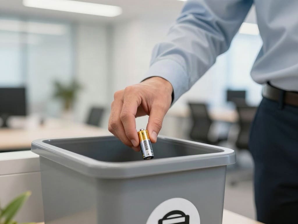 Batterien entsorgen Büro