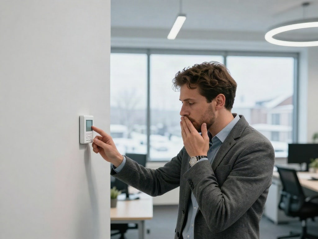 Büro im Winter heizen