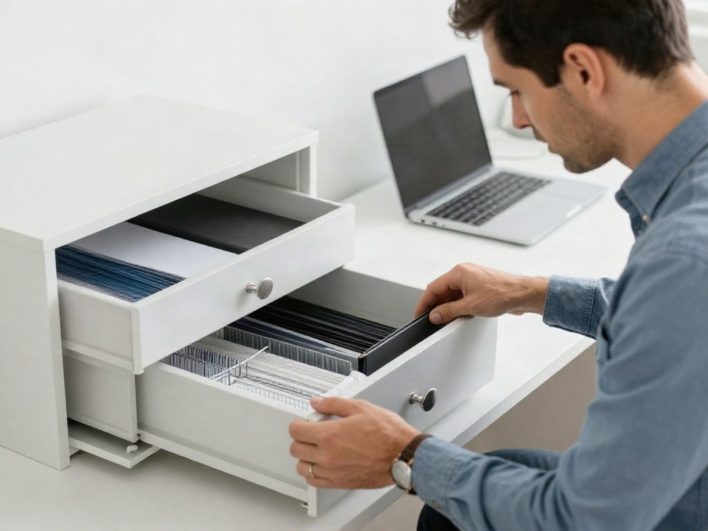Büromaterial Aufbewahrung