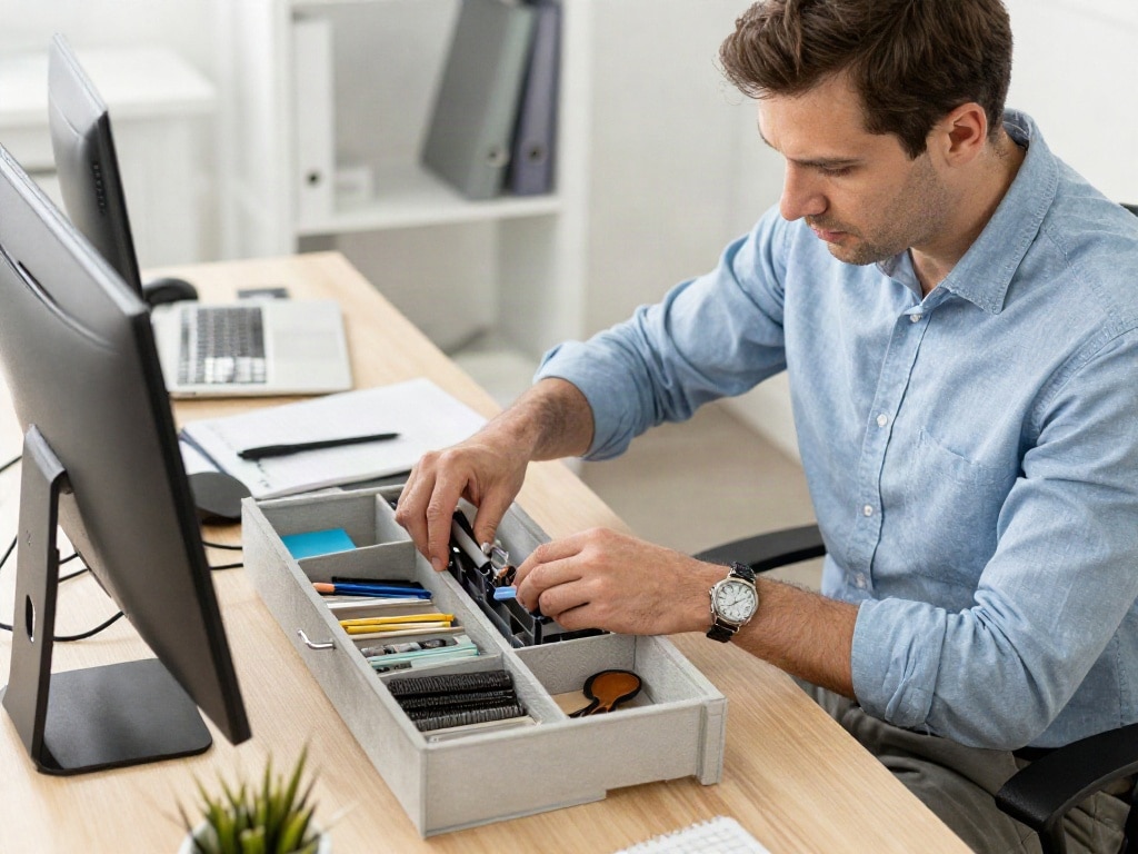 Büromaterial organisieren
