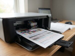 Drucker druckt Streifen