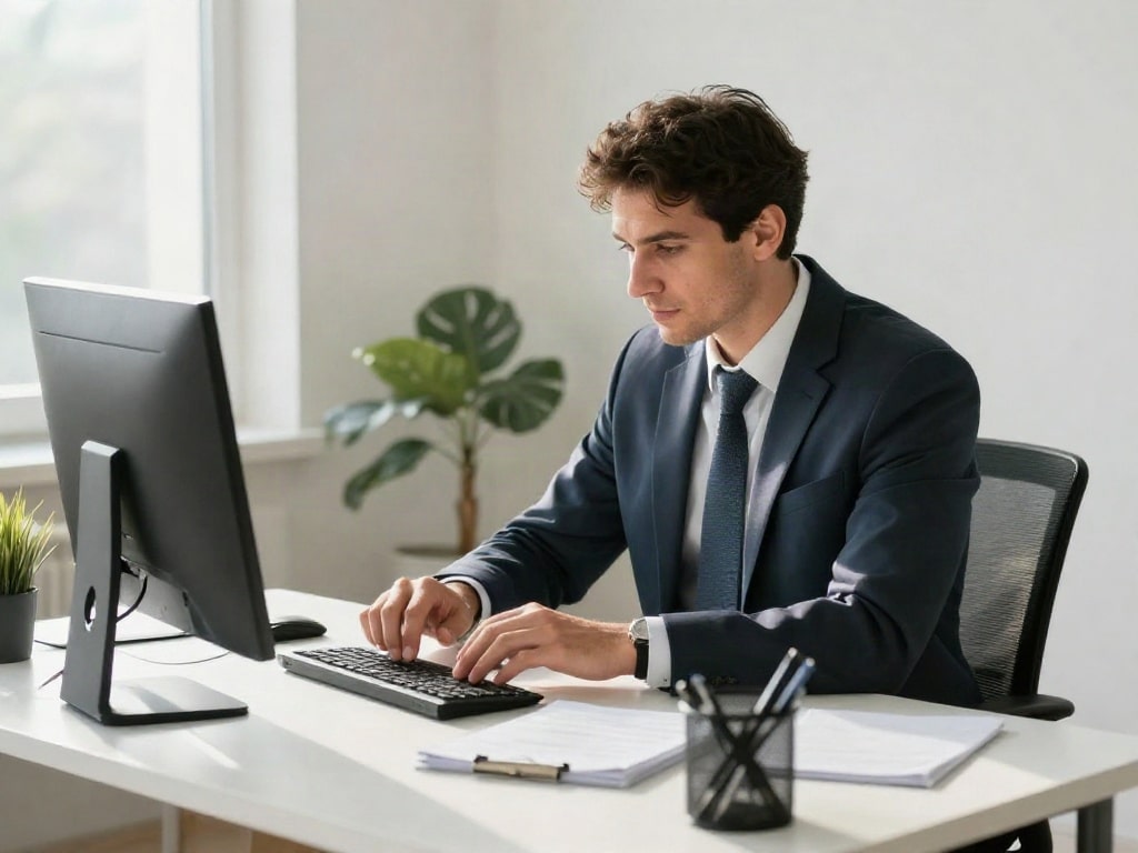 Morgenroutine Büro